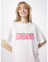 BOSS Black Tricou 'Ekrisp' roz / roz / argintiu / alb - Pled.ro