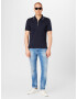 BOSS Black Tricou 'Polston' bleumarin / alb - Pled.ro