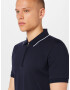 BOSS Black Tricou 'Polston' bleumarin / alb - Pled.ro