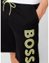 BOSS Green Pantaloni 'Heos' galben deschis / negru - Pled.ro