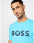 BOSS Green Tricou albastru deschis / verde pin - Pled.ro