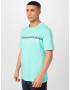 BOSS Green Tricou bleumarin / turcoaz / alb - Pled.ro