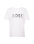 BOSS Green Tricou gri / alb - Pled.ro