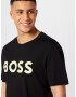 BOSS Green Tricou negru / alb - Pled.ro