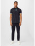 BOSS Green Tricou 'Paddy' bleumarin / albastru aqua / alb - Pled.ro