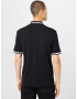 BOSS Green Tricou 'Pio' negru / alb - Pled.ro