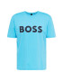 BOSS Green Tricou 'TEE 1' turcoaz / negru - Pled.ro