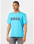 BOSS Green Tricou 'TEE 1' turcoaz / negru - Pled.ro