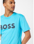 BOSS Green Tricou 'TEE 1' turcoaz / negru - Pled.ro