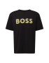 BOSS Green Tricou 'Teeos' galben deschis / negru - Pled.ro