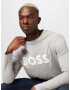 BOSS Green Tricou 'Togn' gri deschis / alb - Pled.ro