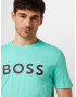 BOSS Green Tricou turcoaz / negru / alb - Pled.ro