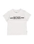 BOSS Kidswear Tricou negru / alb - Pled.ro