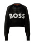 BOSS Orange Pulover negru / alb - Pled.ro