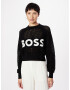 BOSS Orange Pulover negru / alb - Pled.ro