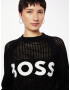 BOSS Orange Pulover negru / alb - Pled.ro