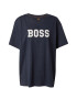 BOSS Orange Tricou 'C_Emil' albastru închis / alb - Pled.ro