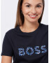 BOSS Orange Tricou 'Elogo' bleumarin / albastru deschis / lila / alb - Pled.ro