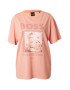 BOSS Orange Tricou portocaliu / alb - Pled.ro