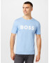 BOSS Orange Tricou 'Thinking 1' albastru deschis / alb - Pled.ro