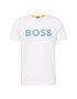 BOSS Orange Tricou 'Thinking' albastru deschis / alb - Pled.ro