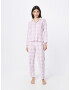 Boux Avenue Pijama mov pastel / alb - Pled.ro