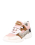 Braqeez Sneaker 'Renee' maro caramel / roz deschis / negru / alb - Pled.ro