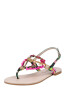 BUFFALO Flip-flops 'Capri Vacay' verde / fucsia / roz deschis / negru - Pled.ro