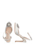 BUFFALO Pumps 'JUDY ICE' argintiu / transparent / alb murdar - Pled.ro