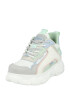 BUFFALO Sneaker low albastru deschis / gri fumuriu / verde pastel / alb - Pled.ro