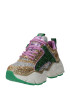 BUFFALO Sneaker low 'BINARY' auriu / verde / lila / argintiu - Pled.ro