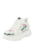 BUFFALO Sneaker low 'CORIN' verde / roșu cranberry / negru / alb - Pled.ro