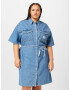 Calvin Klein Jeans Curve Rochie tip bluză albastru denim - Pled.ro