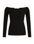 Calvin Klein Jeans Curve Tricou 'BARDOT' negru / alb - Pled.ro