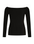 Calvin Klein Jeans Curve Tricou 'BARDOT' negru / alb - Pled.ro