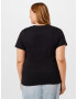 Calvin Klein Jeans Curve Tricou negru / alb - Pled.ro