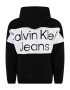 Calvin Klein Jeans Plus Bluză de molton negru / alb - Pled.ro