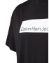 Calvin Klein Jeans Plus Tricou negru / alb - Pled.ro