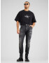 Calvin Klein Jeans Tricou 'ARCHIVAL' negru / alb - Pled.ro