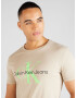 Calvin Klein Jeans Tricou bej / verde kiwi / negru - Pled.ro