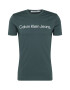 Calvin Klein Jeans Tricou verde închis / alb - Pled.ro