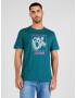 Calvin Klein Jeans Tricou verde petrol / mov orhidee / alb - Pled.ro