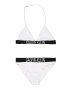 Calvin Klein Swimwear Costum de baie două piese gri deschis / negru / alb - Pled.ro