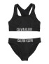 Calvin Klein Swimwear Costum de baie două piese negru / alb - Pled.ro