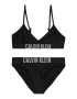 Calvin Klein Swimwear Costum de baie două piese negru / alb - Pled.ro