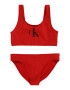 Calvin Klein Swimwear Costum de baie două piese roșu / negru - Pled.ro