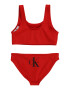 Calvin Klein Swimwear Costum de baie două piese roșu / negru - Pled.ro