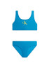 Calvin Klein Swimwear Costum de baie două piese turcoaz / galben - Pled.ro