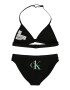 Calvin Klein Swimwear Costum de baie două piese verde mentă / negru - Pled.ro