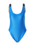 Calvin Klein Swimwear Costum de baie întreg cyan / negru / alb - Pled.ro